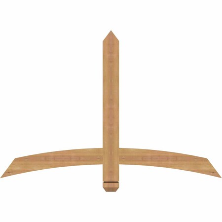 Ekena Millwork Bellingham Timber Gable Bracket, Western Red Cedar, 48"W x 32"H x 1 1/2"D x 3 1/2"F, 16/12 Pitch GBW048X32X0204BEL00SWR